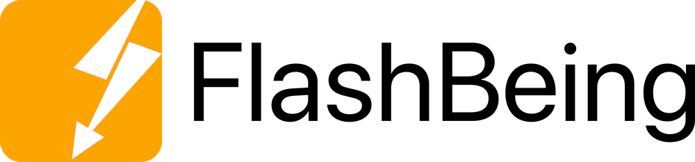 FlashBeing erweitertes gelbes Logo